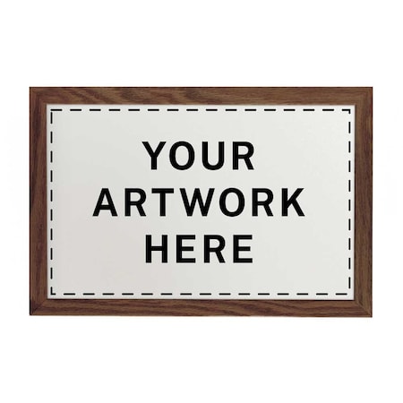 United Visual Products Drop-In Shadowbox, 12"x18", Walnut/Rubber UVSB1218-WALNUT-RUBBER